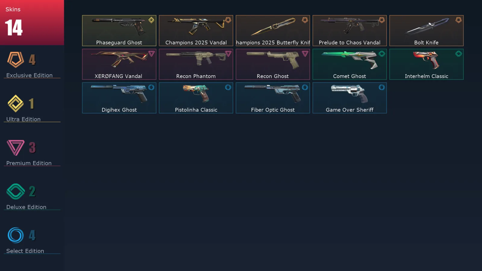 [Valorant] | EU | Level 141 | 28 Agents | 14 Skins