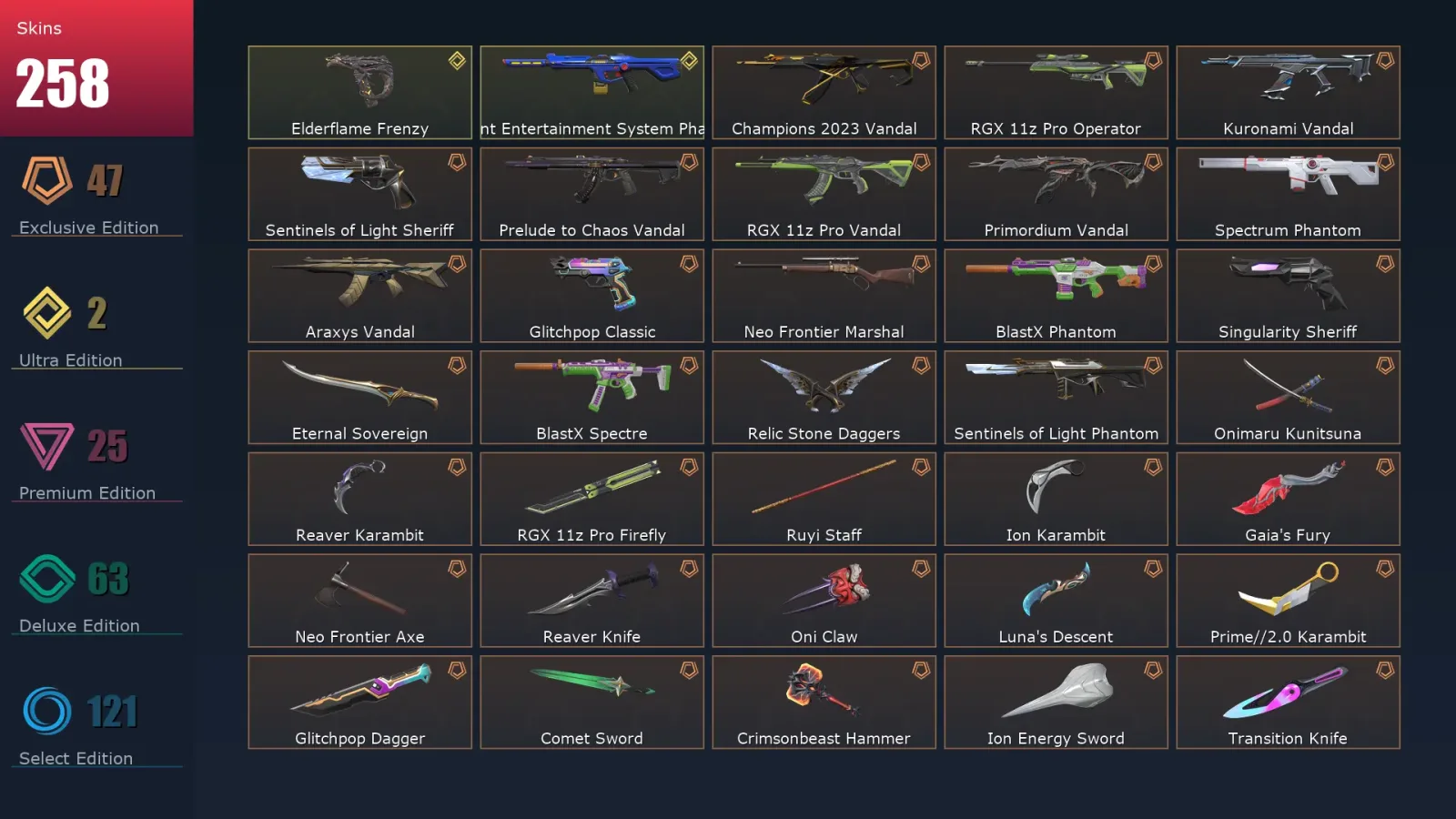[Valorant] | EU | Level 1 | Radiant | 29 Agents | 258 Skins — Valorant account