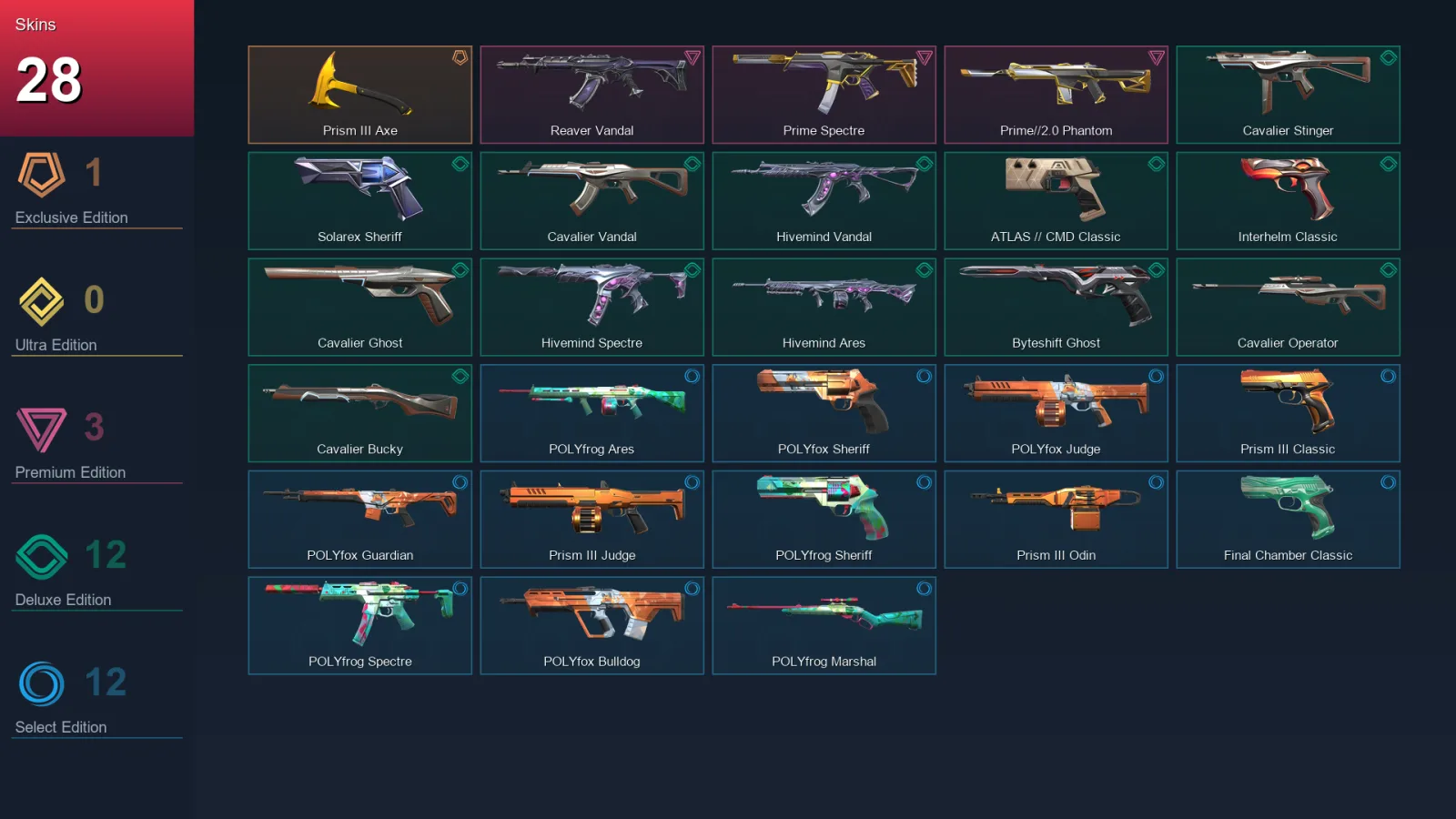 AP | Lv93 | Unranked | 28 Skin | 28 Agent | 55 Buddy — Valorant account