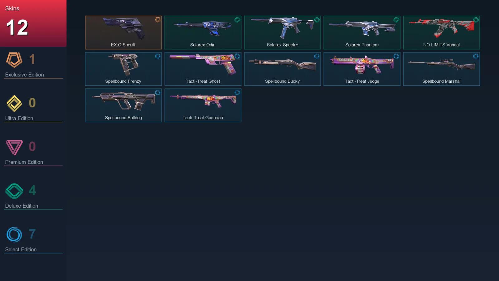 EU | Lv22 | Unranked | 12 Skin | 7 Agent | 10 Buddy