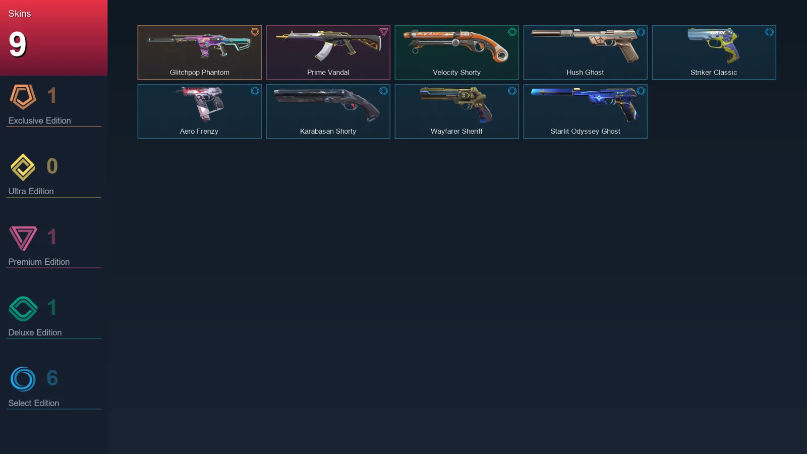 AP | Lv99 | Unranked | 9 Skin | 23 Agent | 39 Buddy