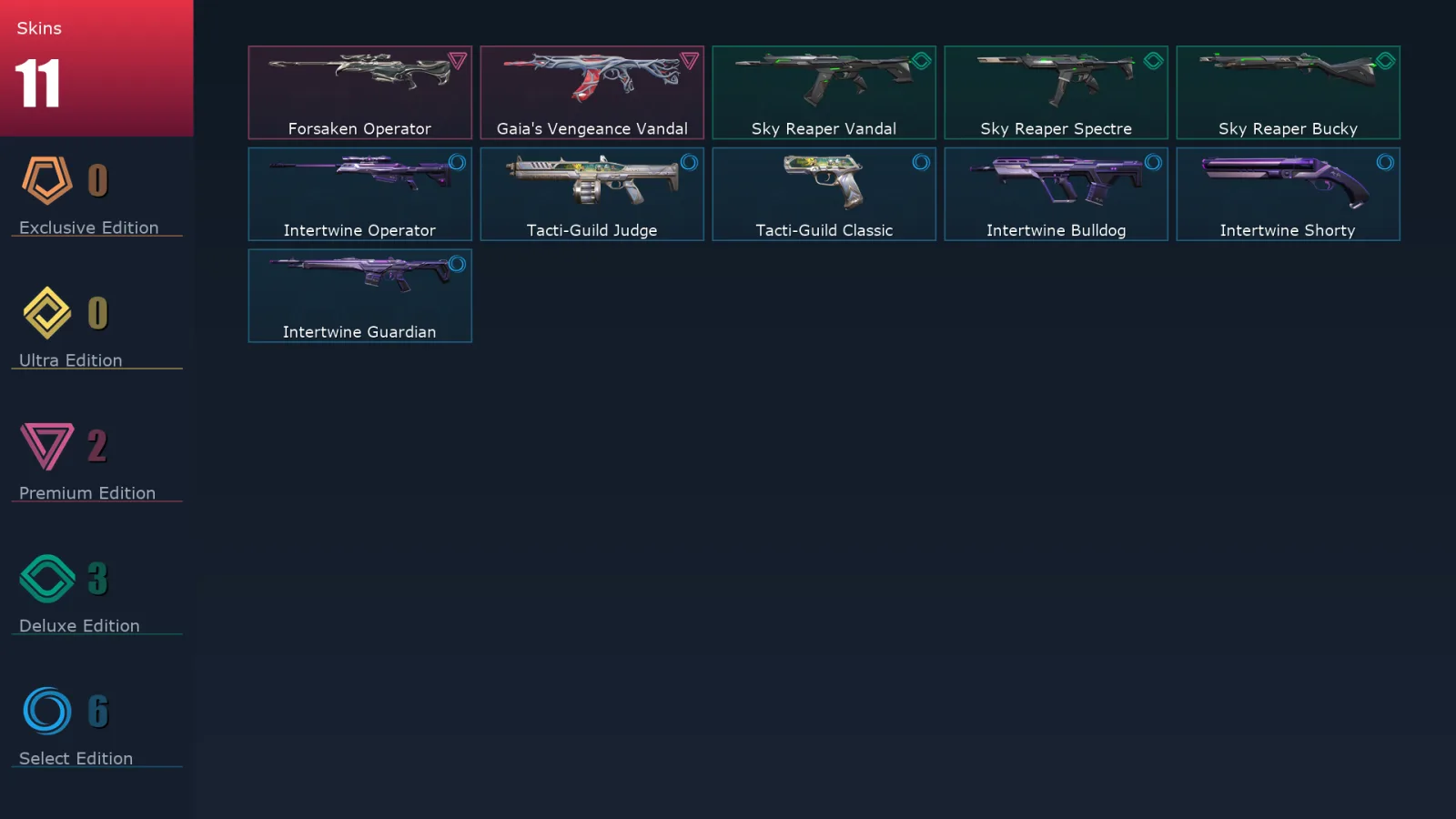 [Valorant] | EU | Level 18 | 8 Agents | 11 Skins