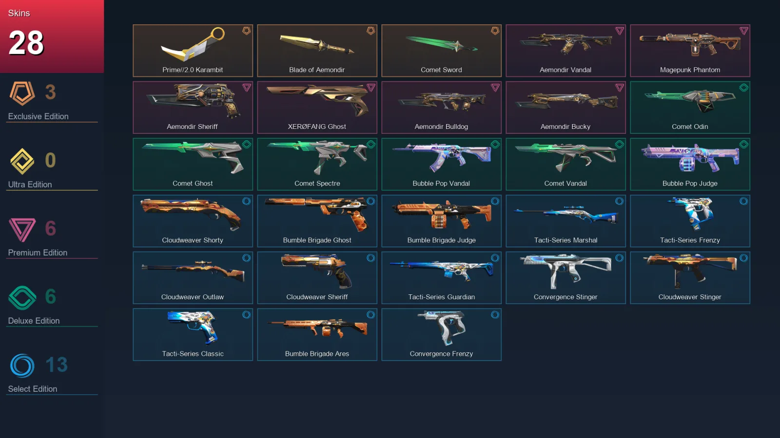NA | Lv62 | Unranked | 28 Skin | 20 Agent | 33 Buddy — Valorant account
