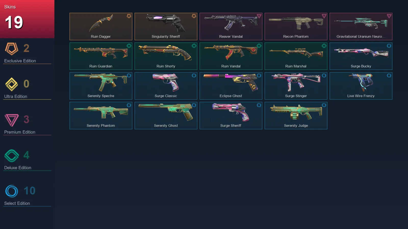 AP | Lv99 | Unranked | 19 Skin | 25 Agent | 65 Buddy — Valorant account