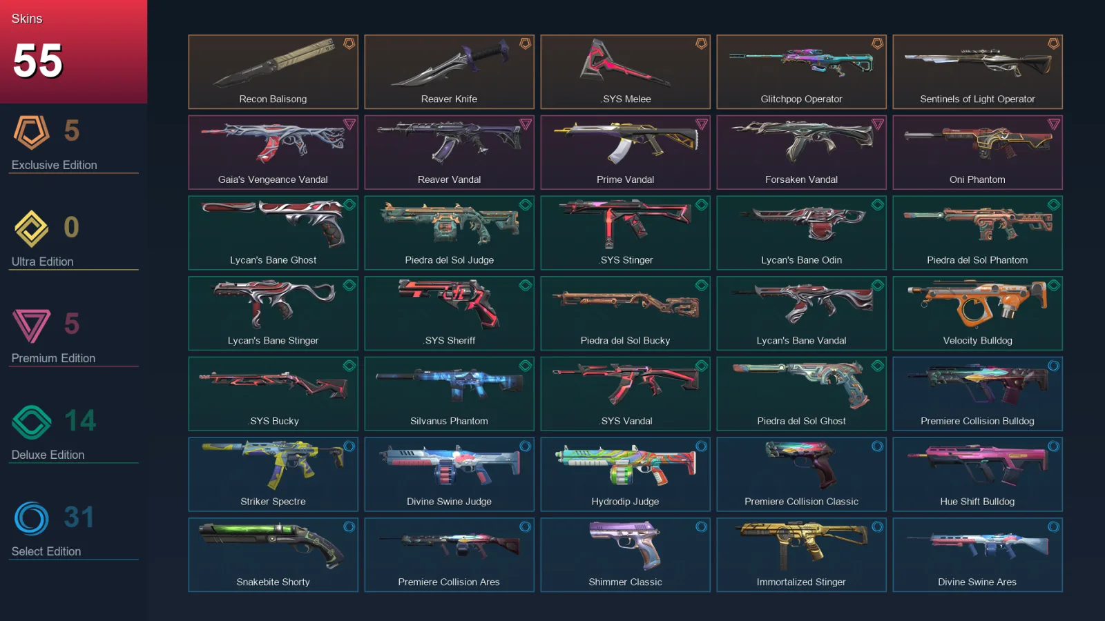 NA | Recon Balisong | Reaver Knife | .SYS Melee | Glitchpop Operator | 55 Skin | 26 Agent | 87 Buddy | Lv160