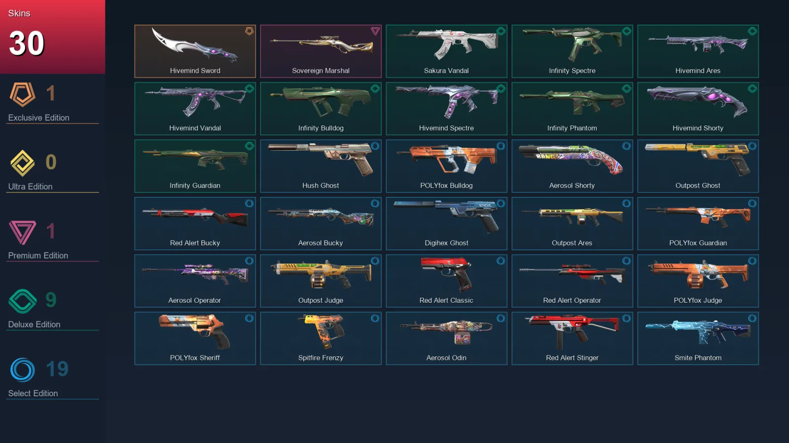 AP | Lv88 | Unranked | 30 Skin | 25 Agent | 62 Buddy