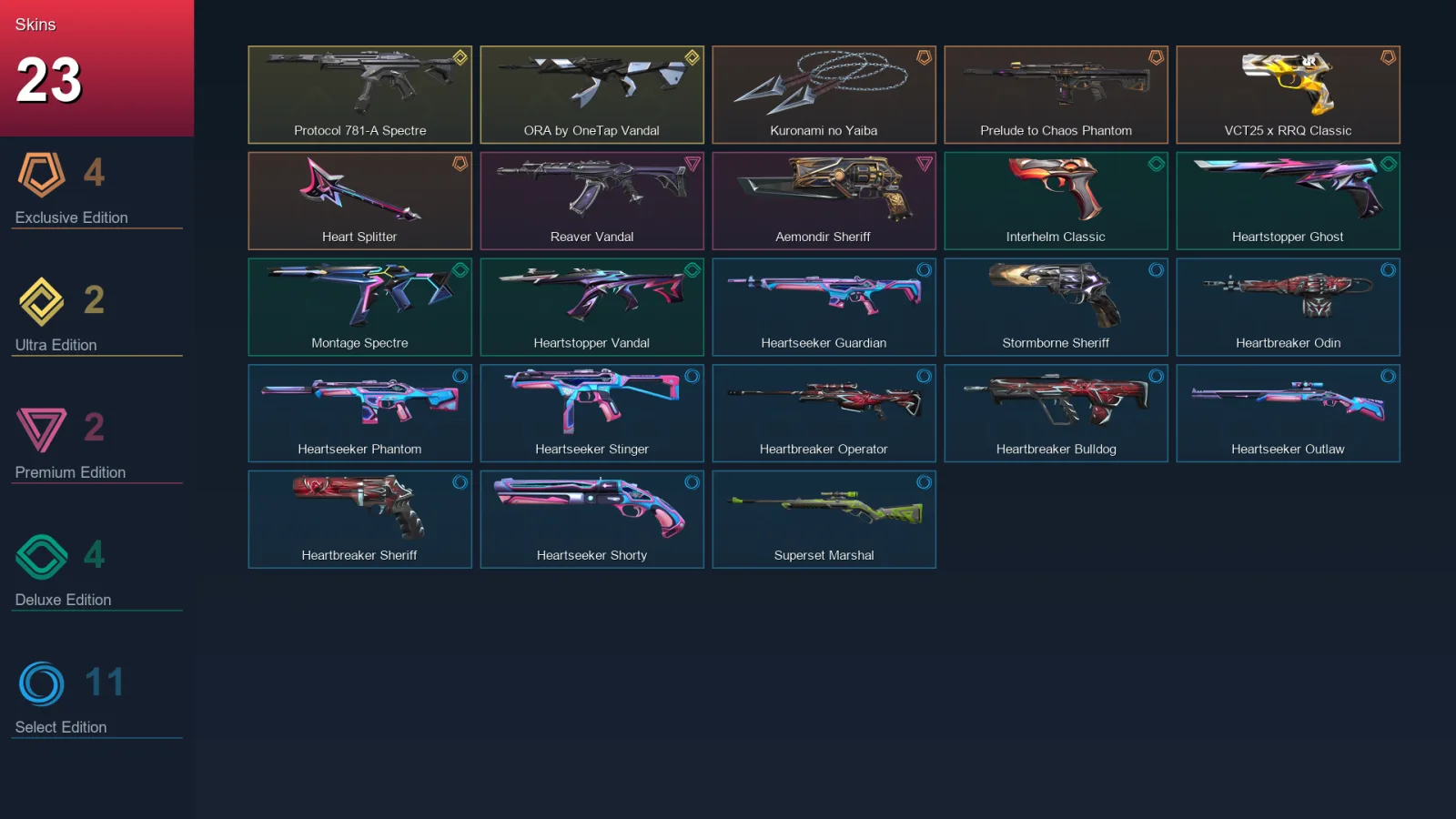 AP | Lv70 | Unranked | 23 Skin | 22 Agent | 28 Buddy — Heartbreaker Operator