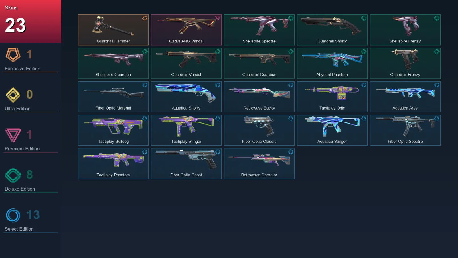 EU | Lv48 | Unranked | 23 Skin | 16 Agent | 29 Buddy — Valorant account