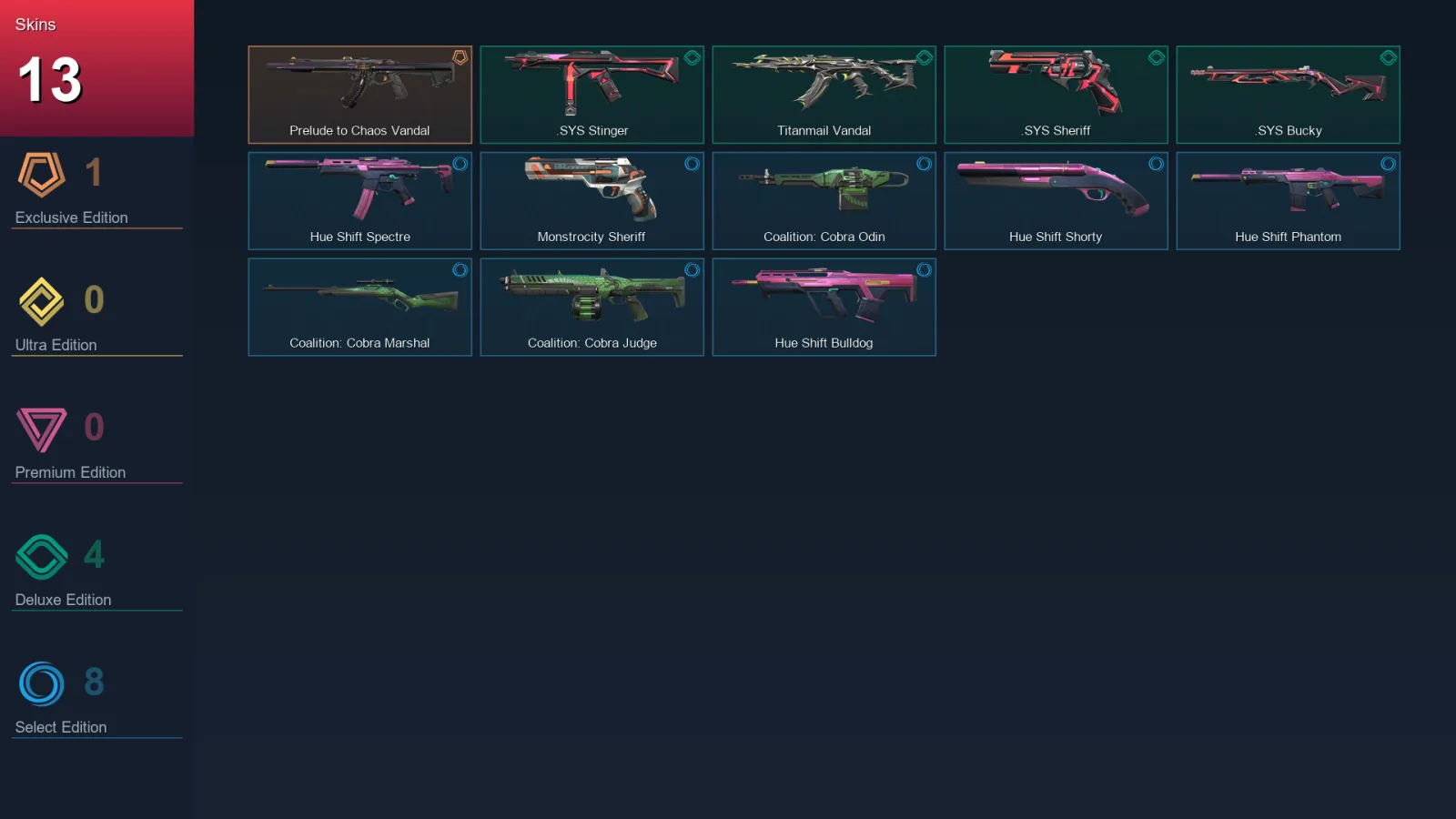 AP | Lv96 | Unranked | 13 Skin | 26 Agent | 54 Buddy