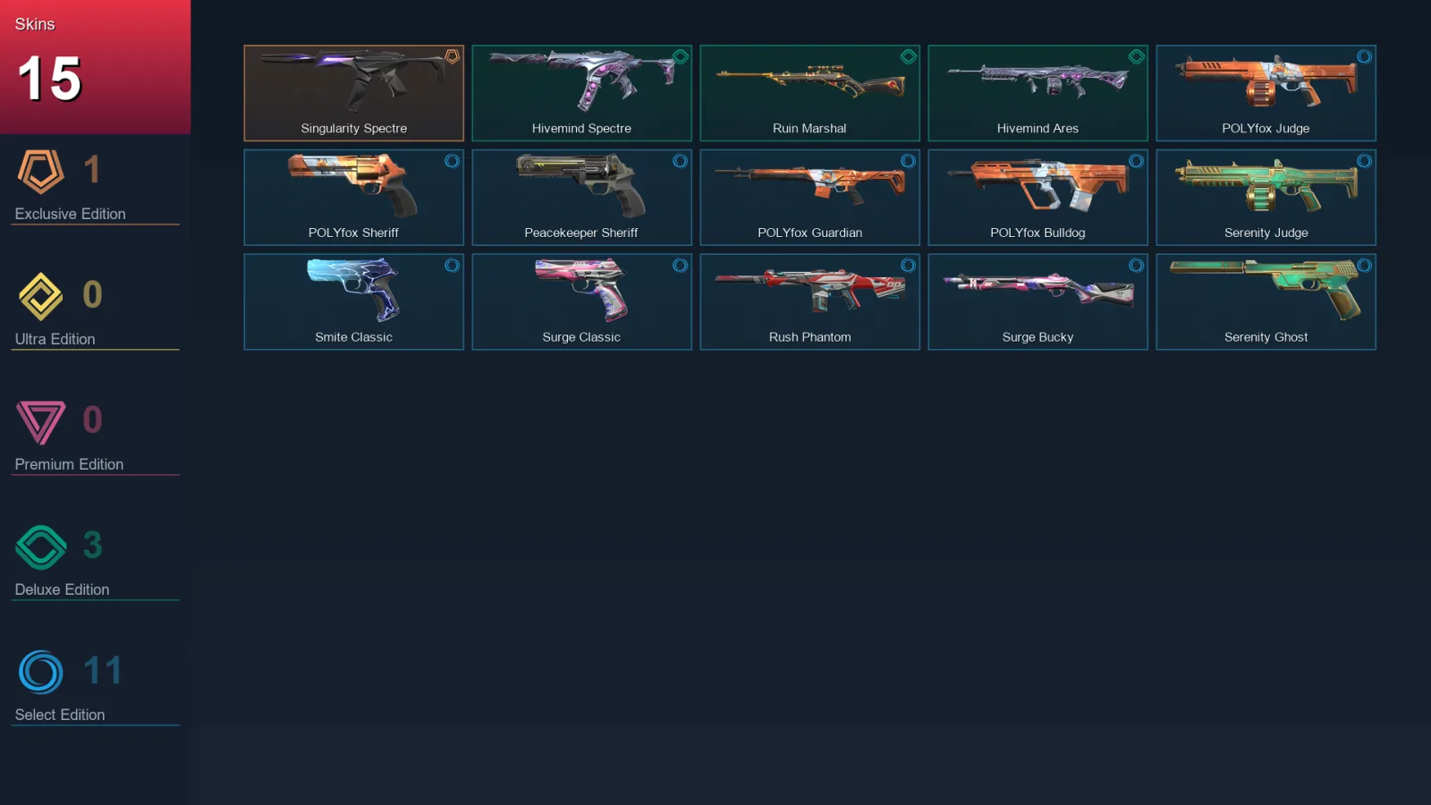 LA | Lv52 | Unranked | 15 Skin | 10 Agent | 27 Buddy