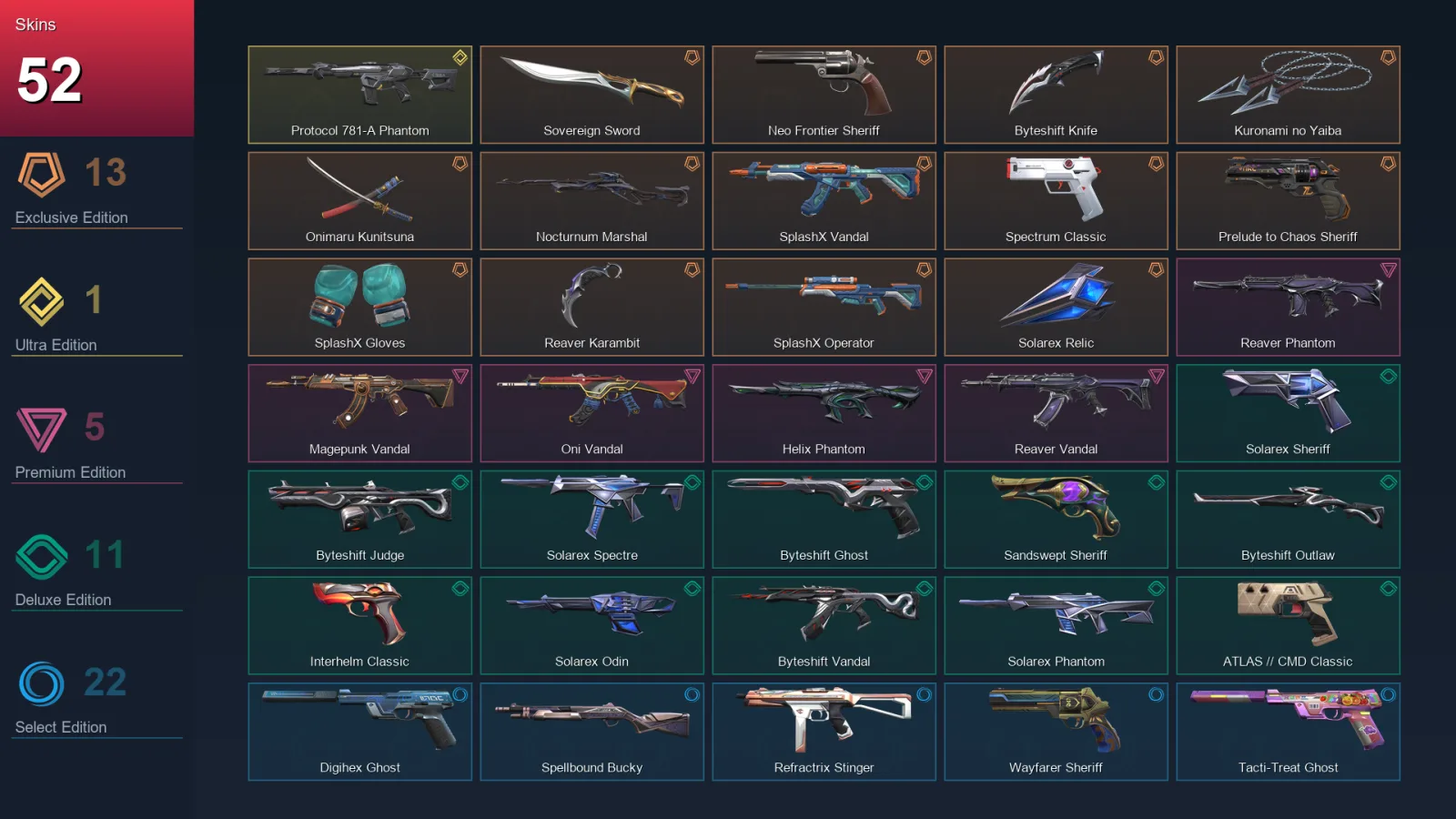 EU | Lv200 | Unranked | 52 Skin | 28 Agent | 99 Buddy — Valorant account