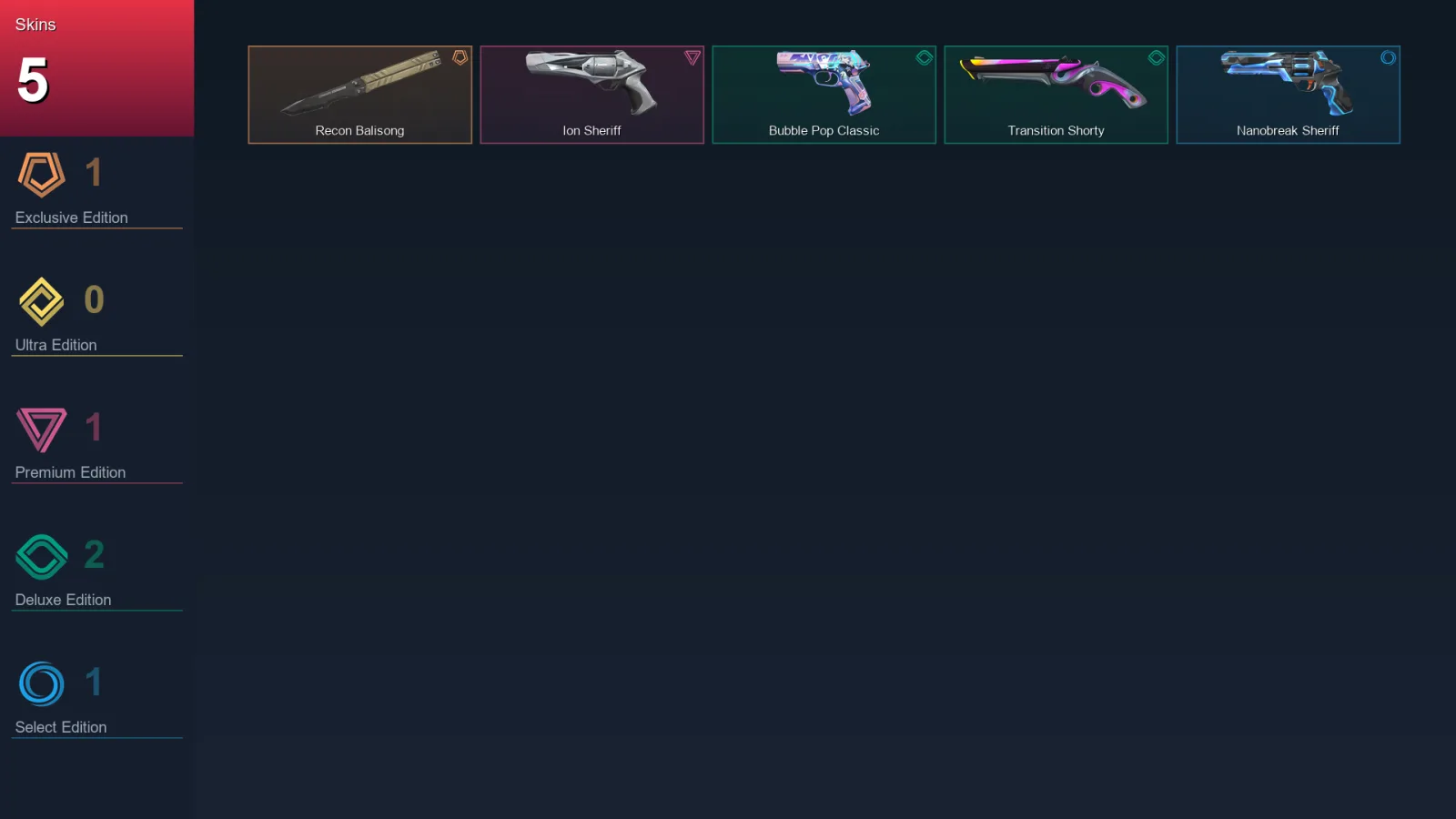 AP | Lv108 | Unranked | 5 Skin | 28 Agent | 47 Buddy
