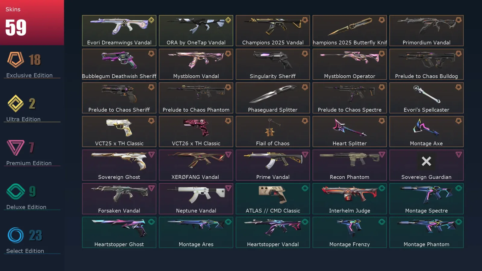 [Valorant] | EU | Level 124 | Ascendant 1 | 28 Agents | 59 Skins — Valorant account
