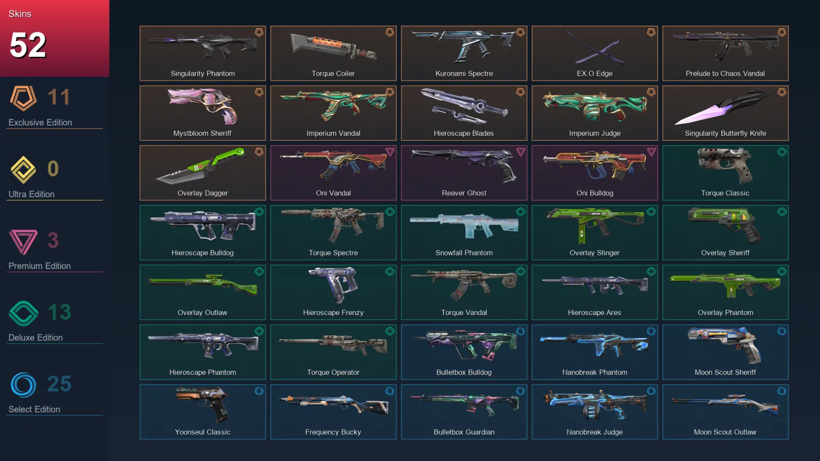 AP | Lv103 | Unranked | 52 Skin | 25 Agent | 51 Buddy
