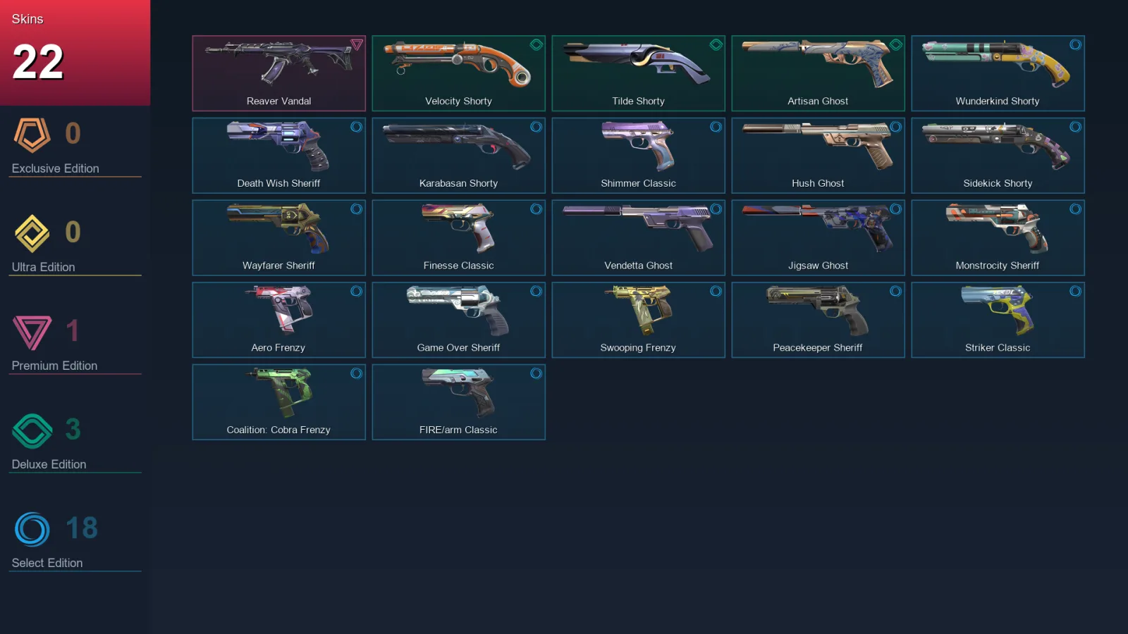 AP | Lv239 | Unranked | 22 Skin | 22 Agent | 91 Buddy