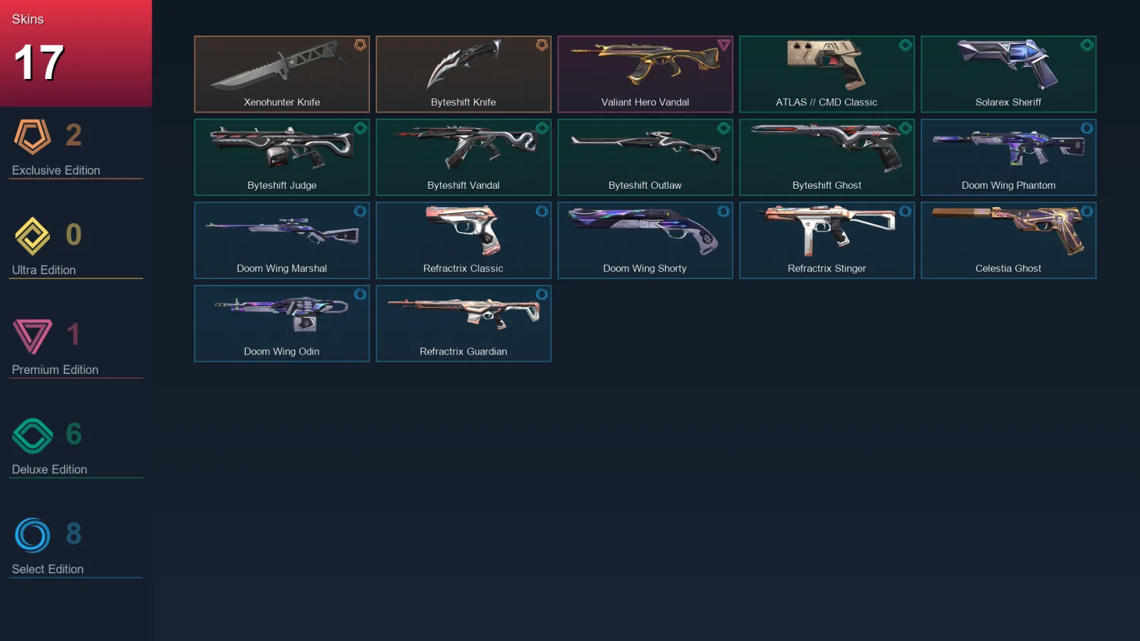 AP | Lv82 | Unranked | 17 Skin | 25 Agent | 38 Buddy — Valorant account