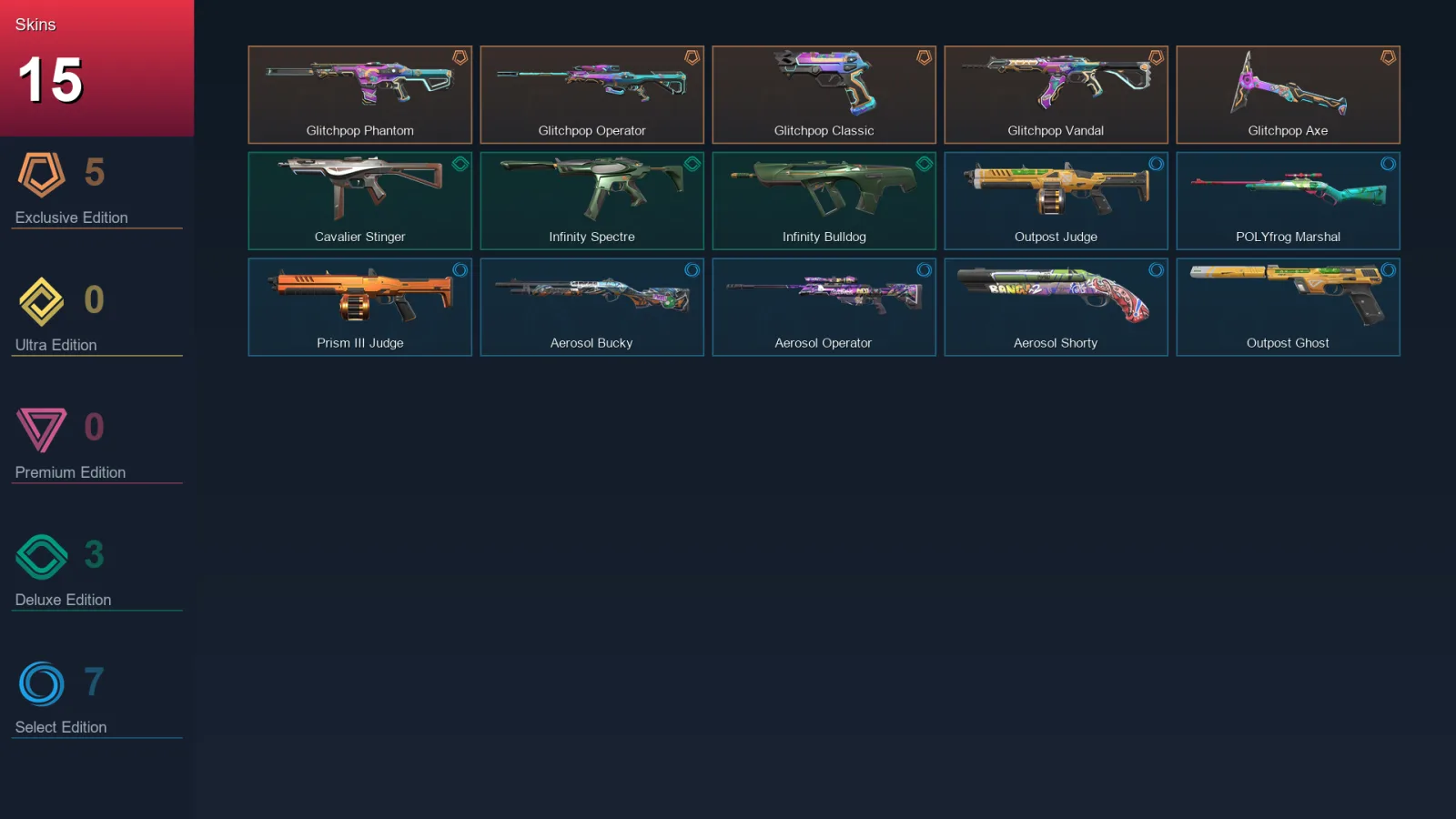 EU | Lv17 | Unranked | 15 Skin | 10 Agent | 12 Buddy