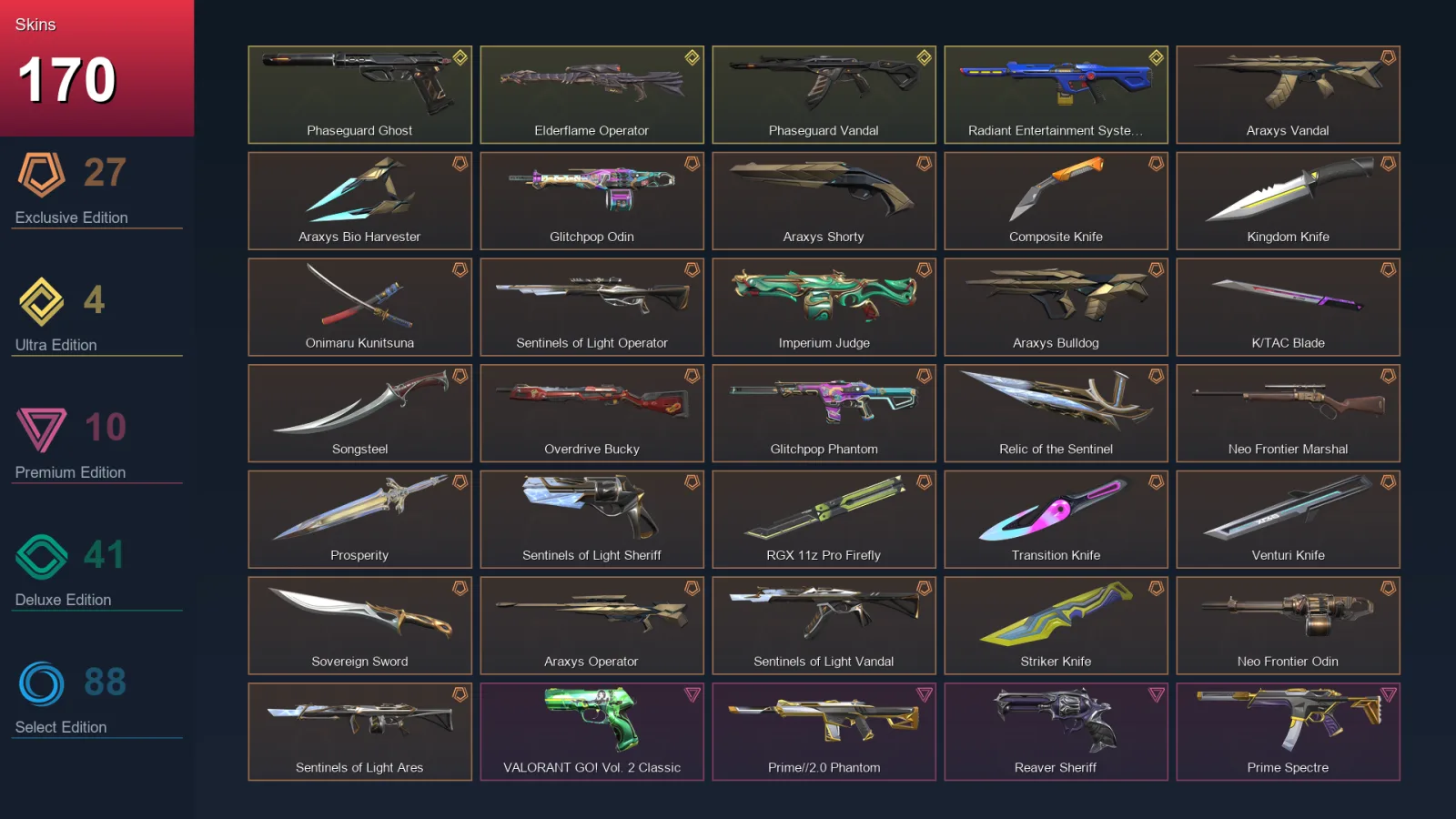 NA | Lv359 | Unranked | 170 Skin | 28 Agent | 196 Buddy — Valorant account
