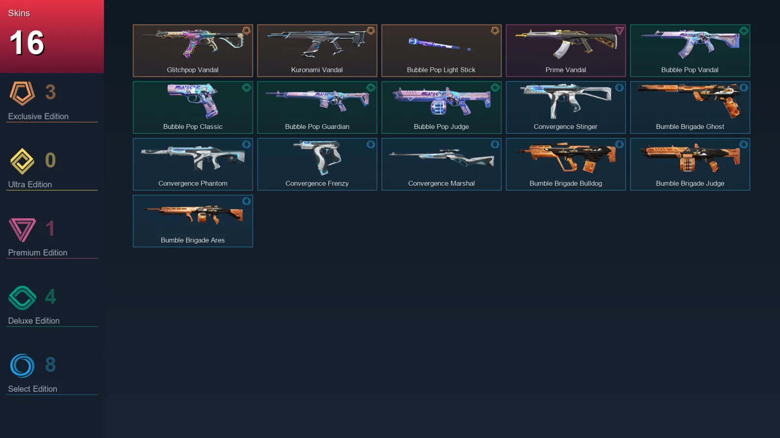 LA | Lv67 | Unranked | 16 Skin | 18 Agent | 41 Buddy