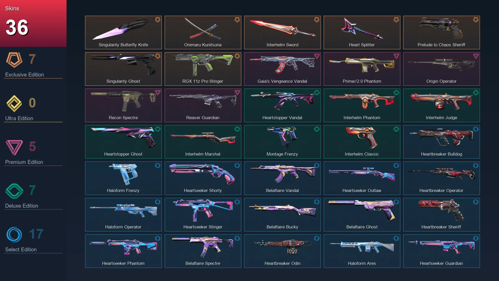 EU | Lv78 | Unranked | 36 Skin | 22 Agent | 32 Buddy — Valorant account