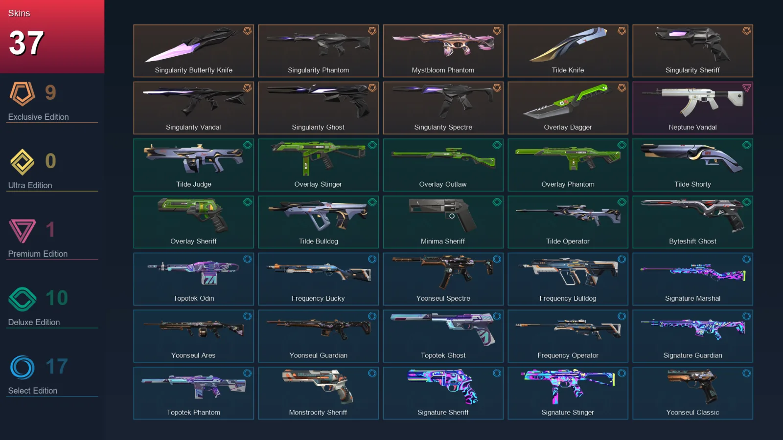 AP | Lv135 | Unranked | 37 Skin | 28 Agent | 69 Buddy — Valorant account