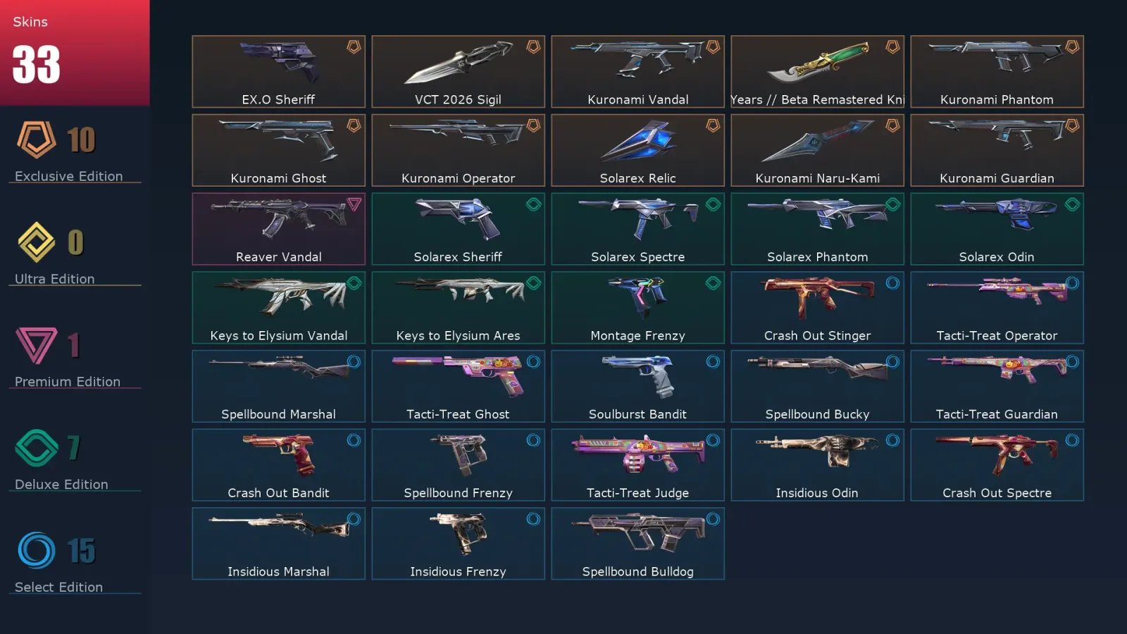 [Valorant] | EU | Level 84 | 24 Agents | 33 Skins — Valorant account