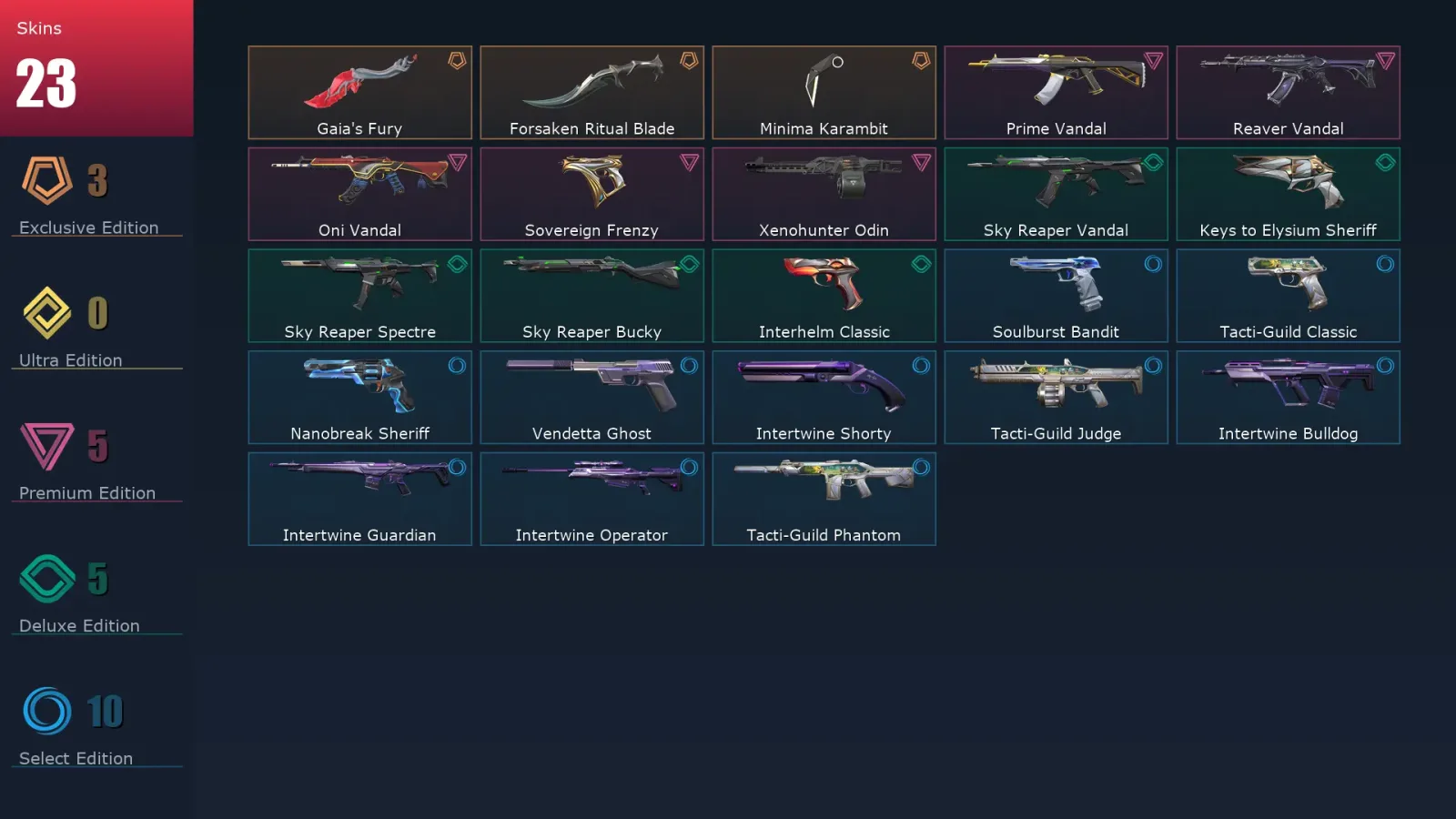 [Valorant] | EU | Level 1 | Radiant | 29 Agents | 23 Skins — Valorant account