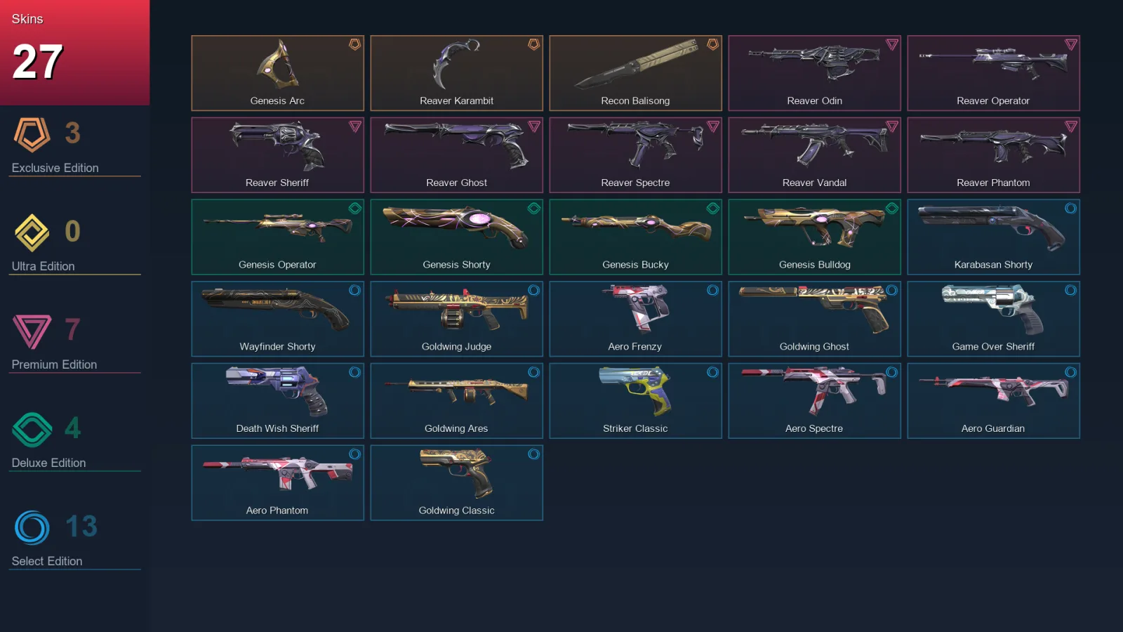 EU | Lv88 | Unranked | 27 Skin | 18 Agent | 51 Buddy — Valorant account