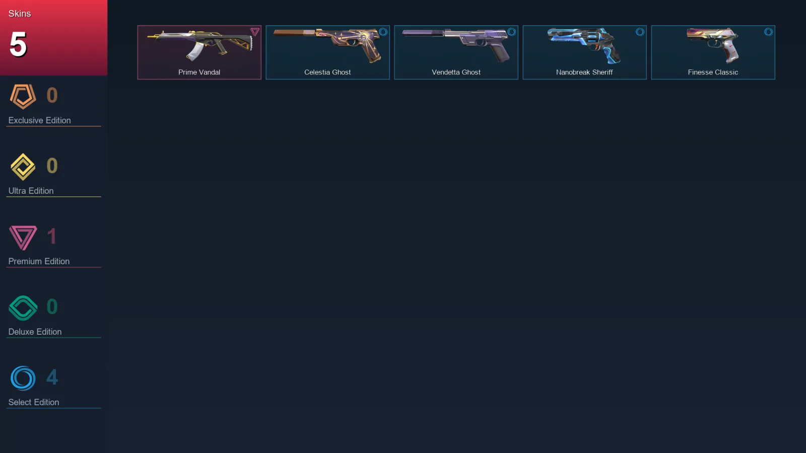 AP | Lv137 | Unranked | 5 Skin | 24 Agent | 51 Buddy