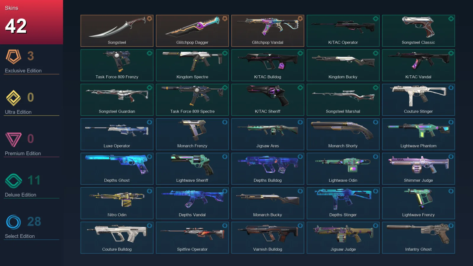 EU | Lv38 | Unranked | 42 Skin | 19 Agent | 43 Buddy