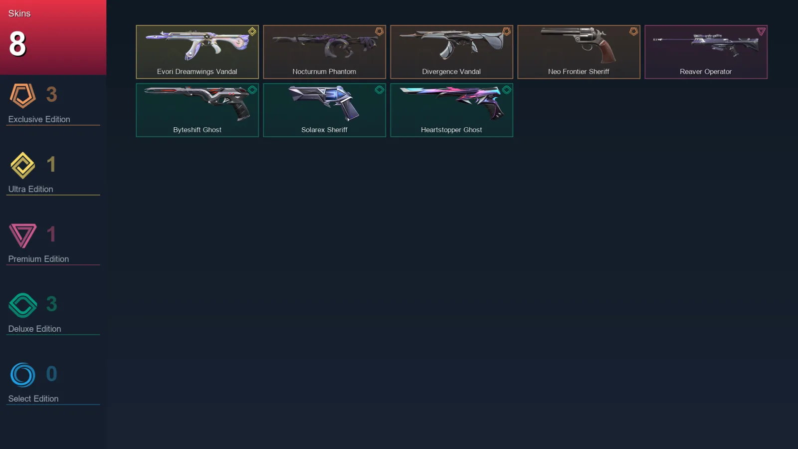EU | Lv70 | Unranked | 8 Skin | 24 Agent | 27 Buddy