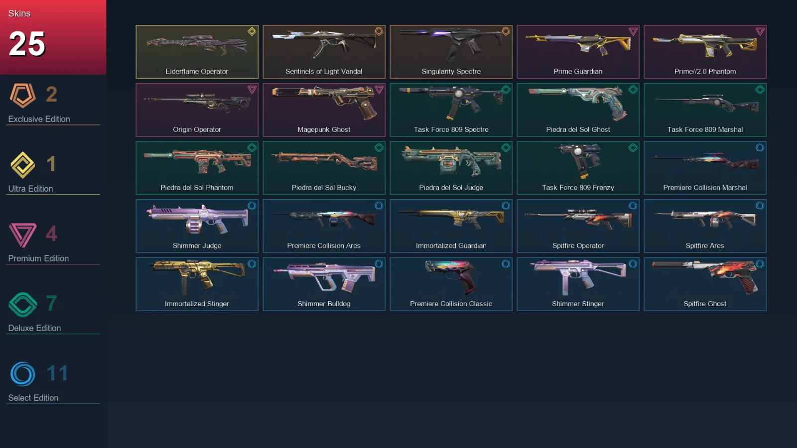 EU | Lv50 | Unranked | 25 Skin | 10 Agent | 32 Buddy — Valorant account