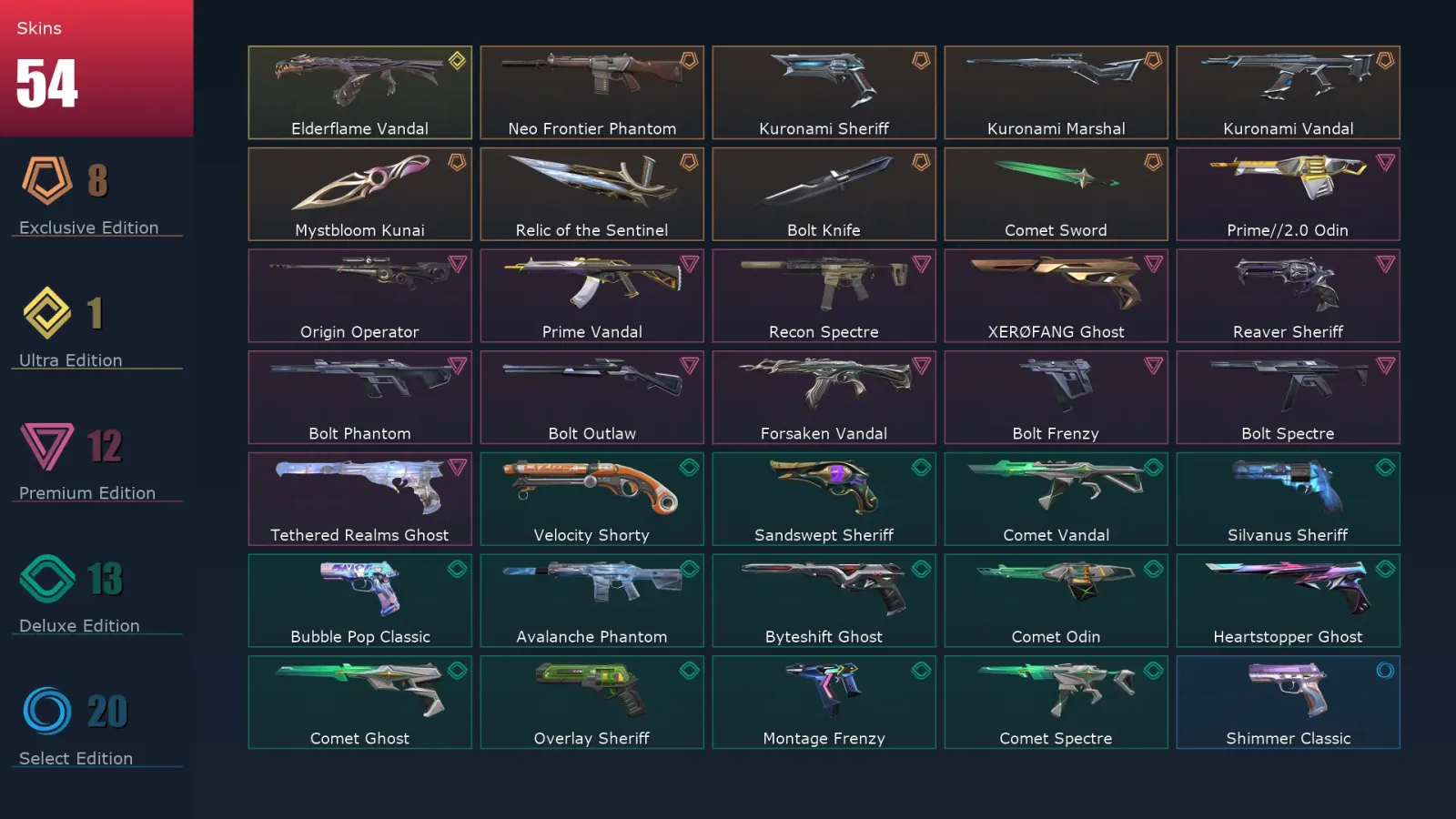 [Valorant] | EU | Level 500 | 29 Agents | 54 Skins — Valorant account