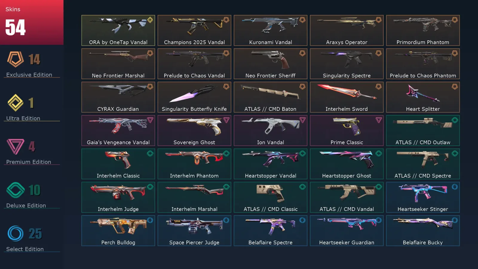 [Valorant] | EU | Level 91 | Platinum 1 | 26 Agents | 54 Skins — Valorant account