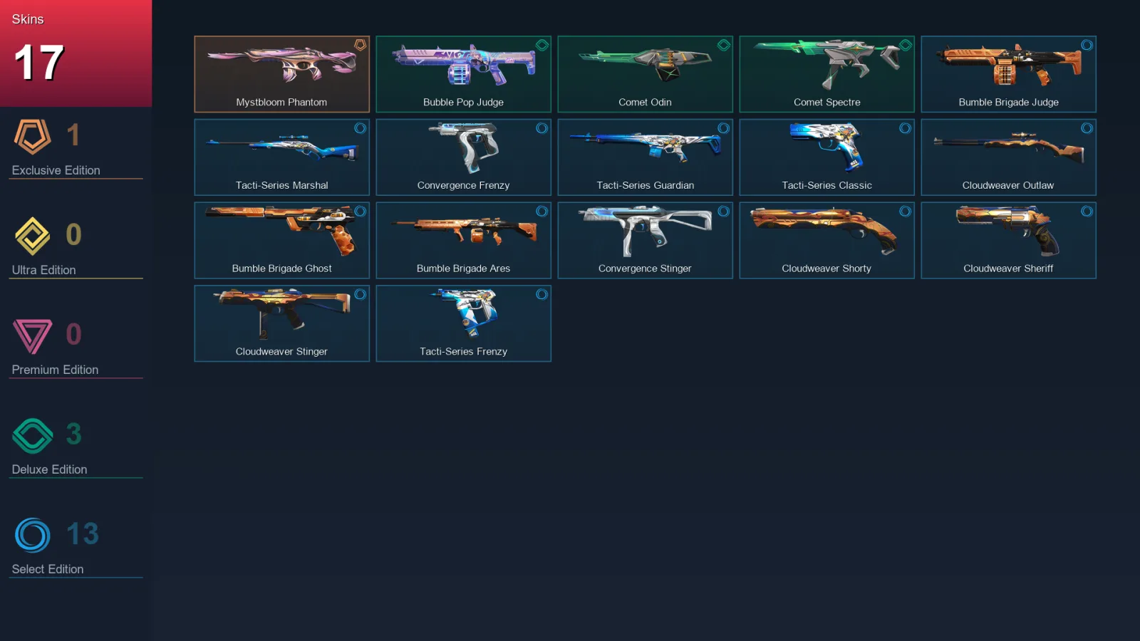 AP | Lv46 | Unranked | 17 Skin | 17 Agent | 27 Buddy