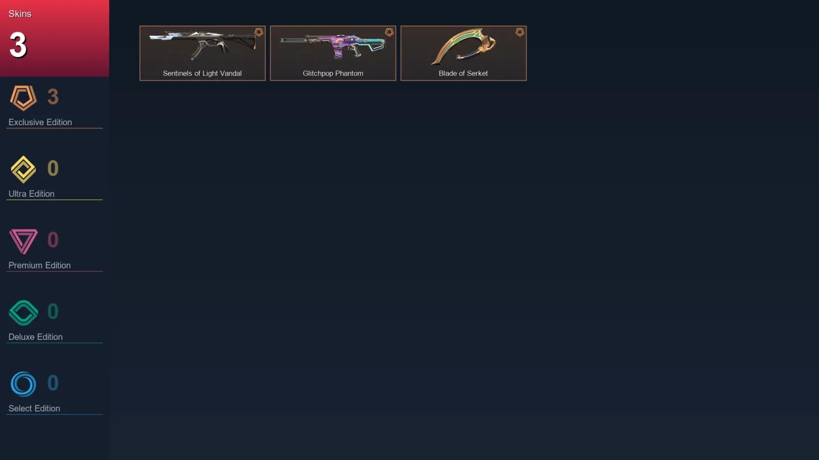 AP | Lv36 | Unranked | 3 Skin | 15 Agent | 16 Buddy