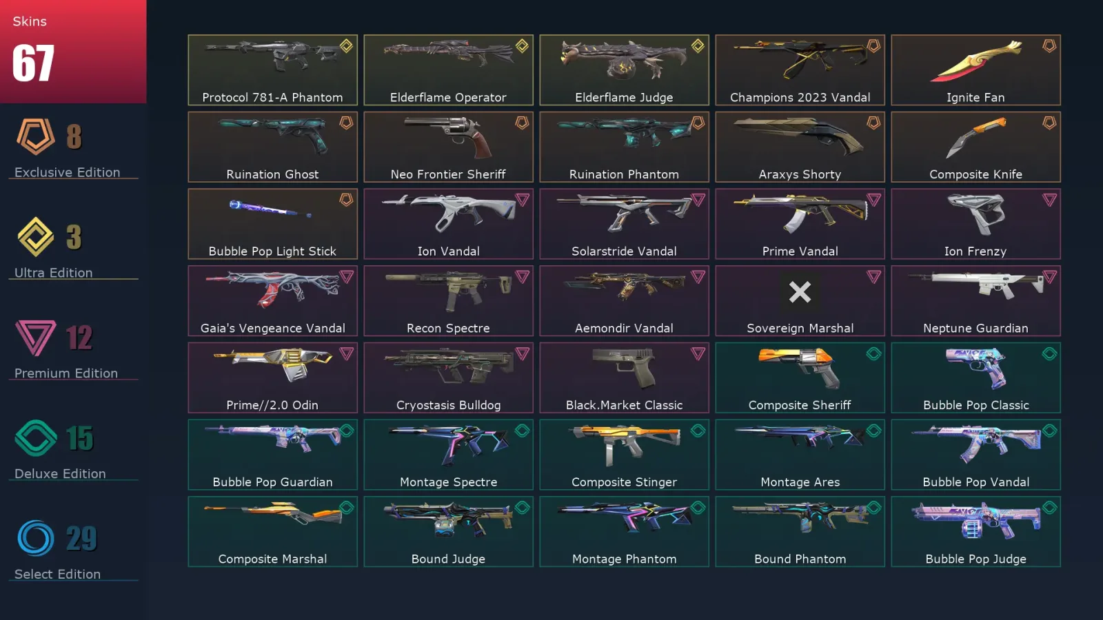 [Valorant] | EU | Level 79 | 27 Agents | 67 Skins — Valorant account