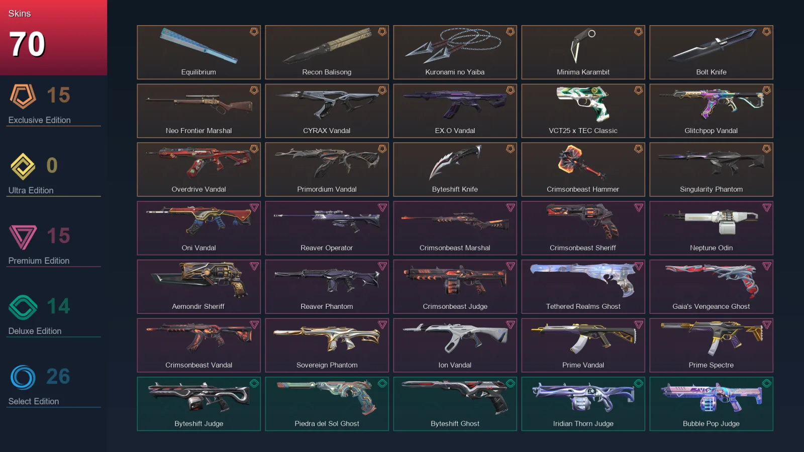 EU | Lv85 | Unranked | 70 Skin | 20 Agent | 51 Buddy