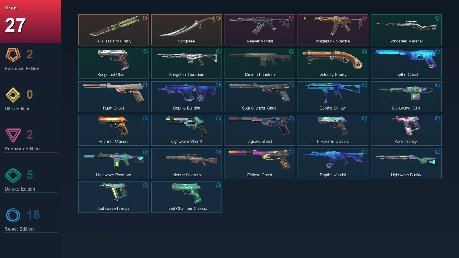 LA | Lv155 | Unranked | 27 Skin | 24 Agent | 74 Buddy — Valorant account