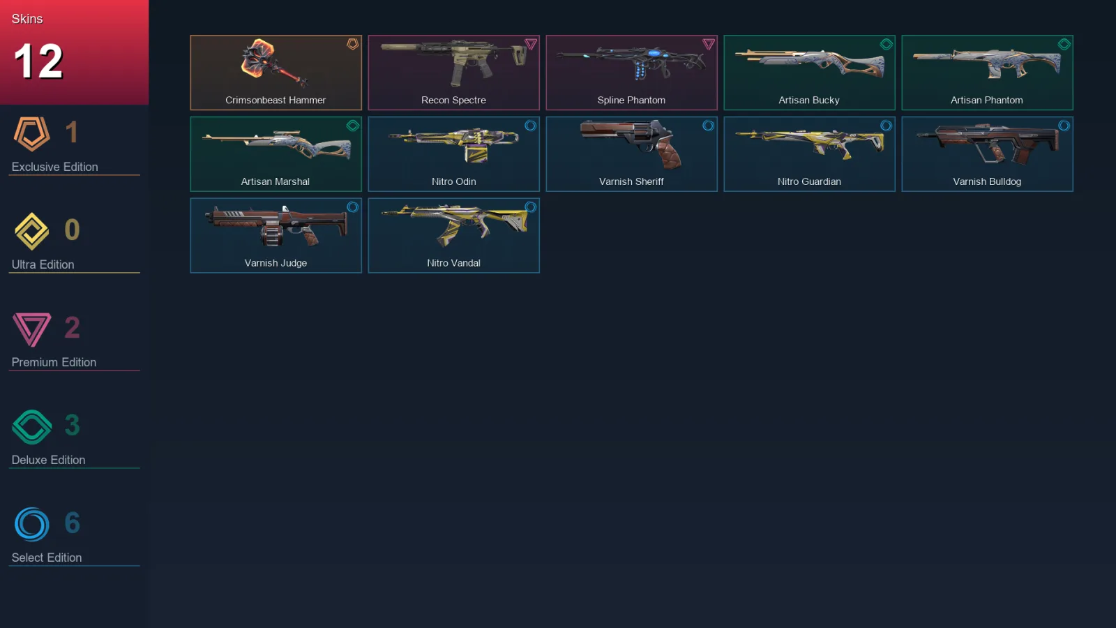 AP | Lv61 | Unranked | 12 Skin | 20 Agent | 35 Buddy