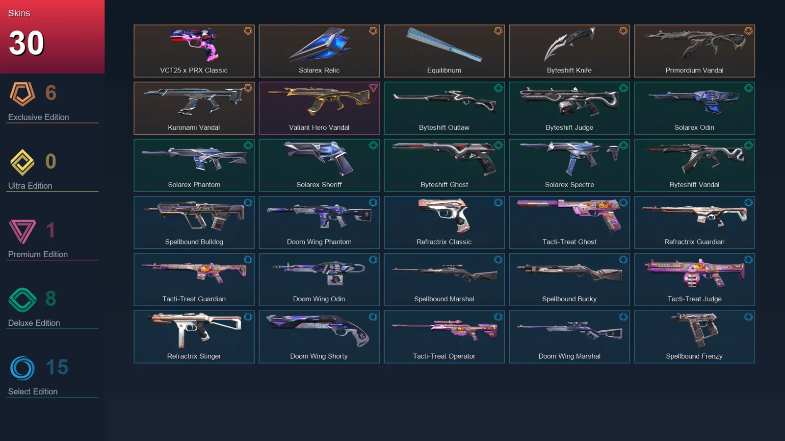 AP | Lv80 | Unranked | 30 Skin | 18 Agent | 29 Buddy — Unranked / Smurf Valorant