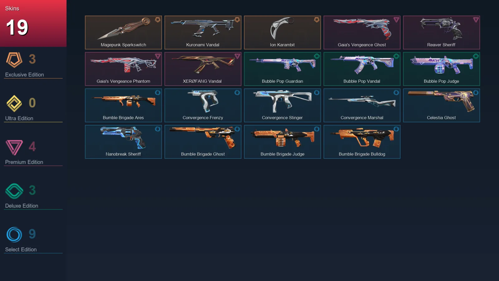 BR | Lv93 | Unranked | 19 Skin | 28 Agent | 34 Buddy — Magepunk Sparkswitch