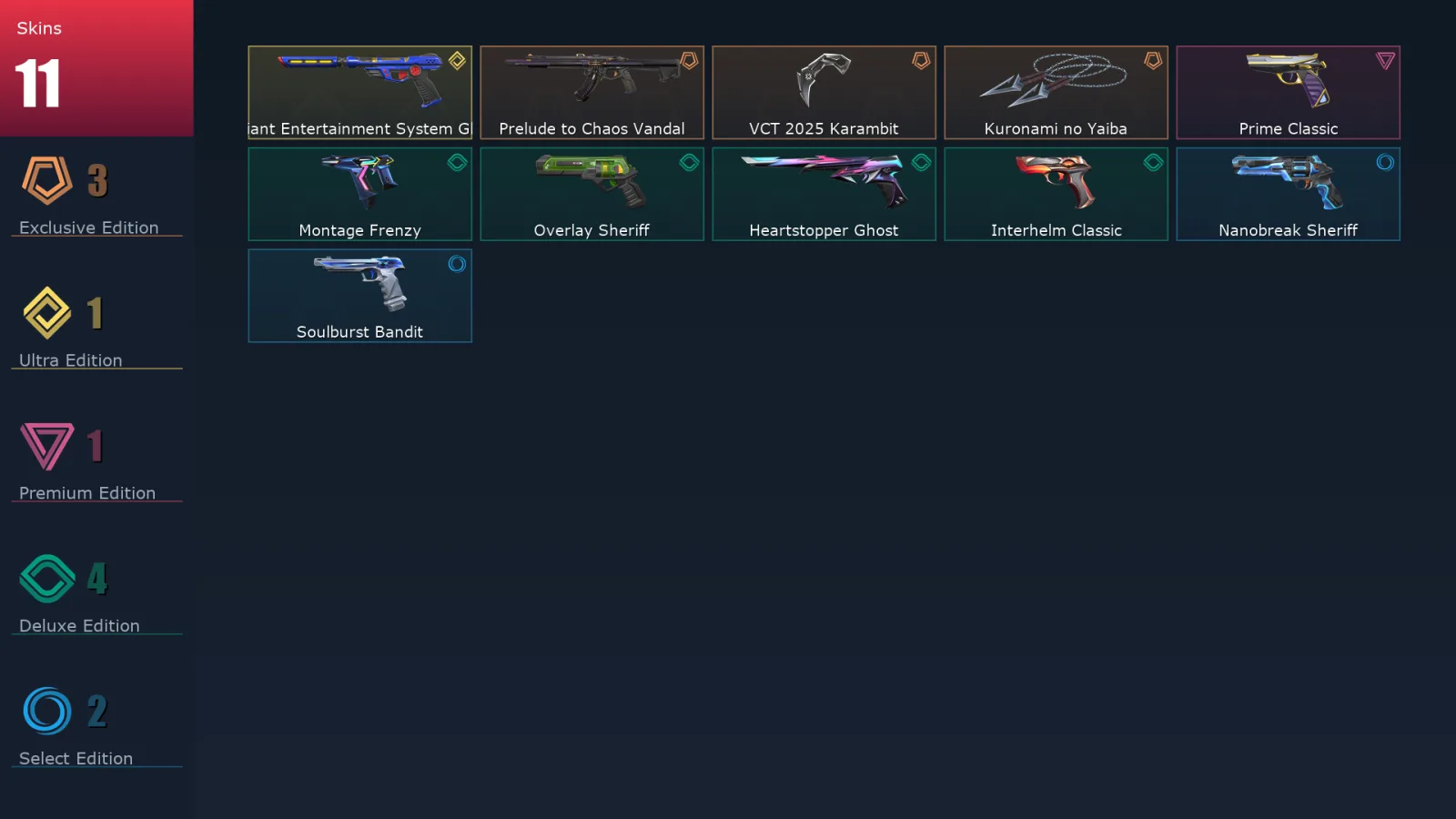[Valorant] | EU | Level 153 | 29 Agents | 11 Skins