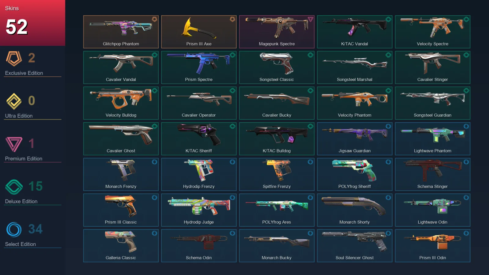 LA | Lv131 | Unranked | 52 Skin | 24 Agent | 74 Buddy