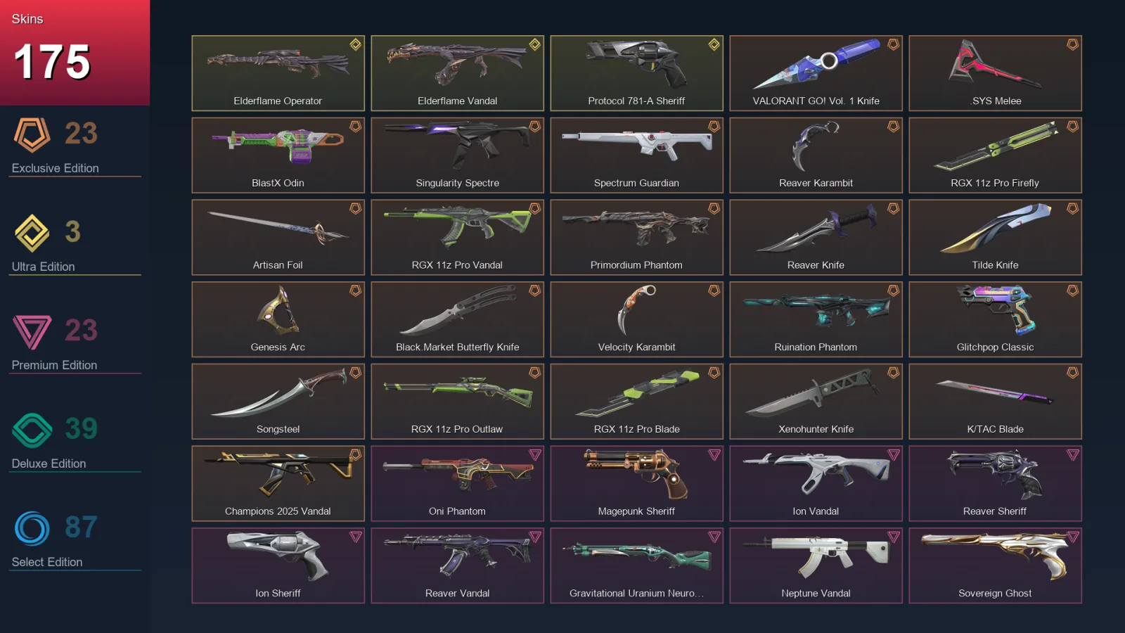 EU | Lv330 | Unranked | 175 Skin | 29 Agent | 160 Buddy — Valorant account