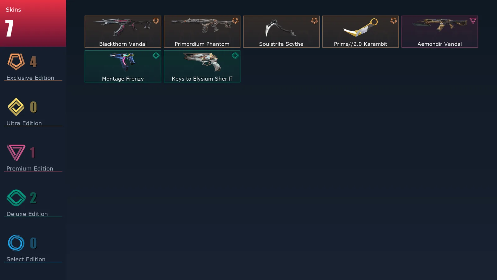 [Valorant] | EU | Level 53 | Ascendant 2 | 14 Agents | 7 Skins