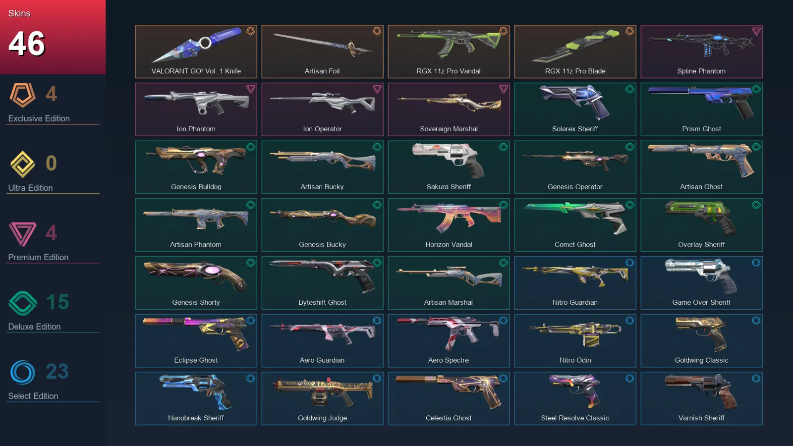 EU | Lv226 | Unranked | 46 Skin | 28 Agent | 93 Buddy