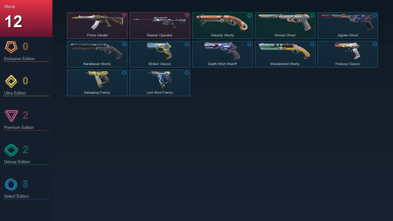 AP | Lv141 | Unranked | 12 Skin | 26 Agent | 56 Buddy — Unranked / Smurf Valorant