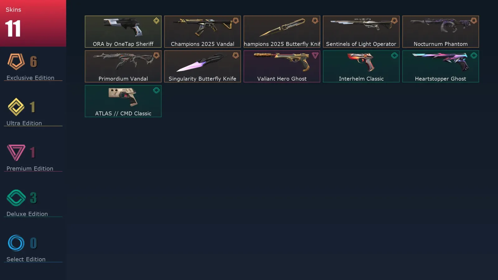 [Valorant] | EU | Level 102 | 25 Agents | 11 Skins