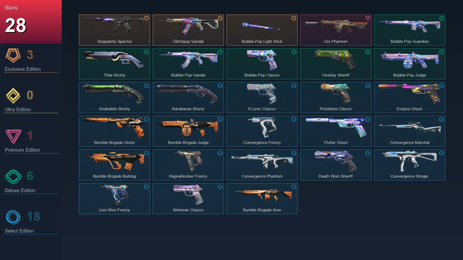 AP | Lv171 | Unranked | 28 Skin | 28 Agent | 85 Buddy — Valorant account